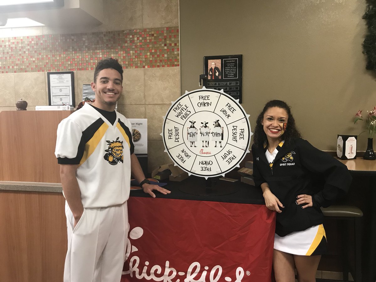 GoShockersSound's tweet photo. Take a chance and spin the wheel of prizes for $1! 💯 of the money goes to Dear Neighbor Miniseries https://t.co/7BIaQ0WWPJ