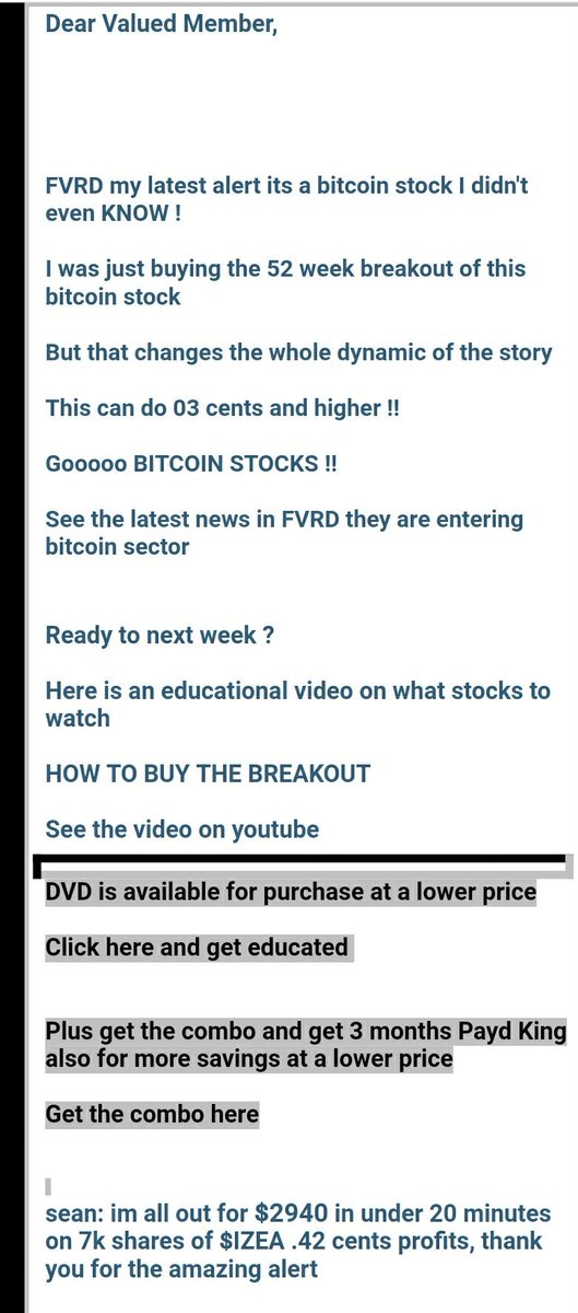 FunnyPennyStock's tweet photo. $FVRD on promo list today >
#attch
#Nov27
Now OTCmkt gave FVRD a CE
what is a CE? Link>https://t.co/Rj3qZ3vSa1 https://t.co/aetjTgcVZH