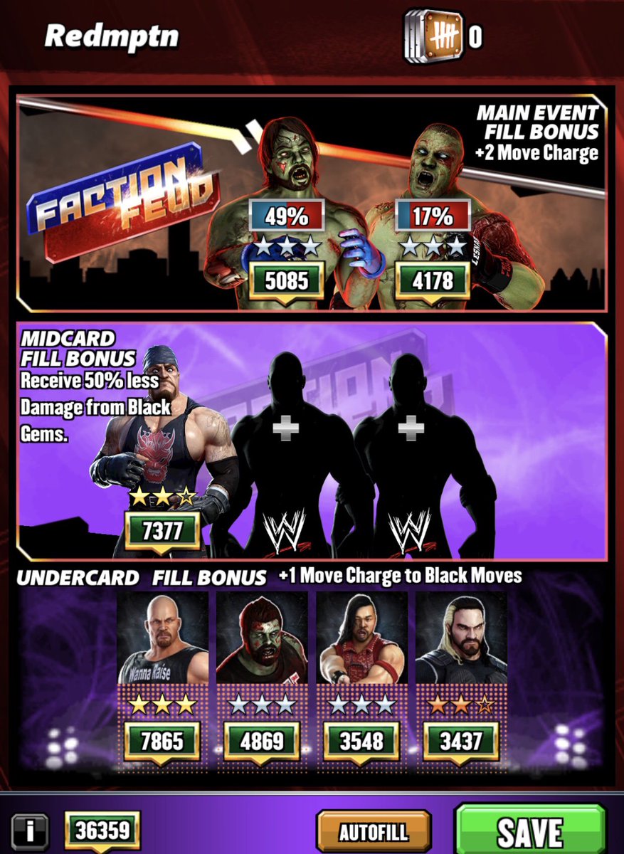 Redmptn's tweet photo. @WWEChampions so when your servers were down last week I lost a 3 star silver Zombie KO and was wondering what you can do to help me get him back. I have proof. Can we get this fixed please. https://t.co/M1LRpxVknV