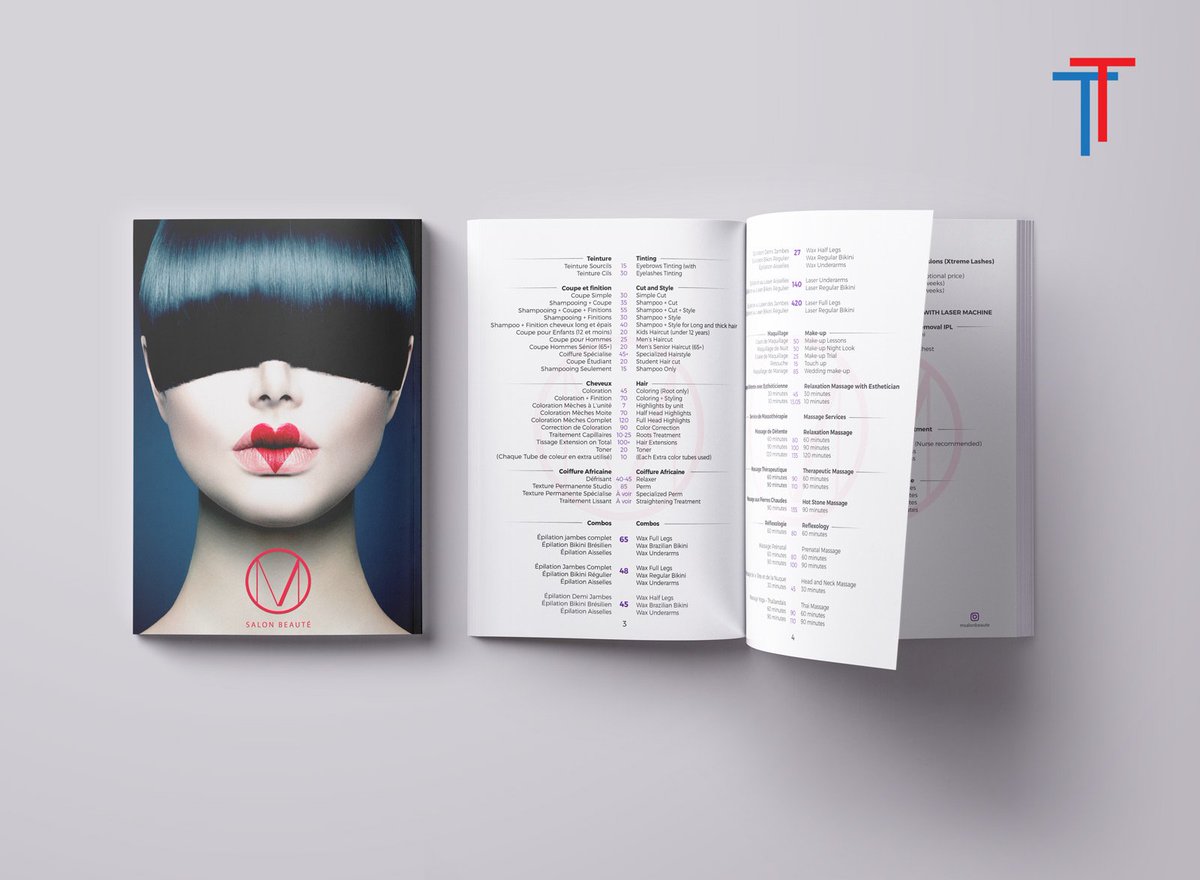GroupeTTBA's tweet photo. Looking to uplift your branding? We can help!
Booklet design for M Salon Beauté
#design #branding #project https://t.co/37Zz0PbSja