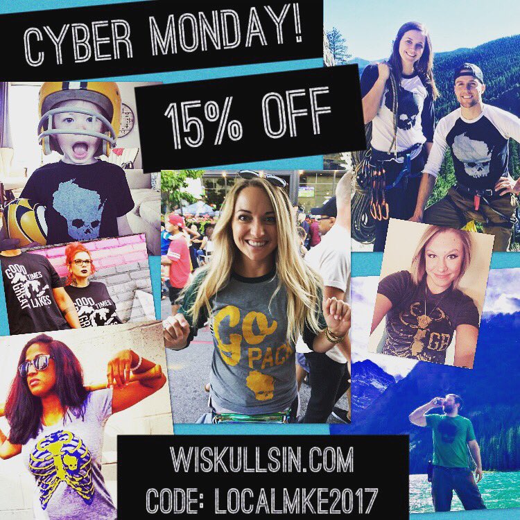 Wiskullsin's tweet photo. CYBER MONDAY SALE! 15% OFF https://t.co/RcEkiIXogz using code: LOCALMKE2017
#wiskullsin #wiskully #wisconsin #wi #wisco #milwaukee #brewers #packers #badgers #bucks #skull #skulls #skullshirt #clothingbrand #shoplocal #shoplocalmke #shopsmall #shopsmallbusiness #ribcage https://t.co/2DDLHF6r8y