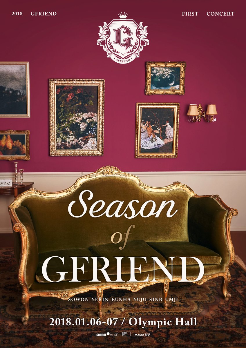 GFRDofficial's tweet photo. #여자친구 #GFRIEND 1st CONCERT
#Season_of_GFRIEND 🎶🤩🎤
2018.01.06.~2018.01.07.
서울 올림픽공원 올림픽홀 https://t.co/nFYUhf6uAs