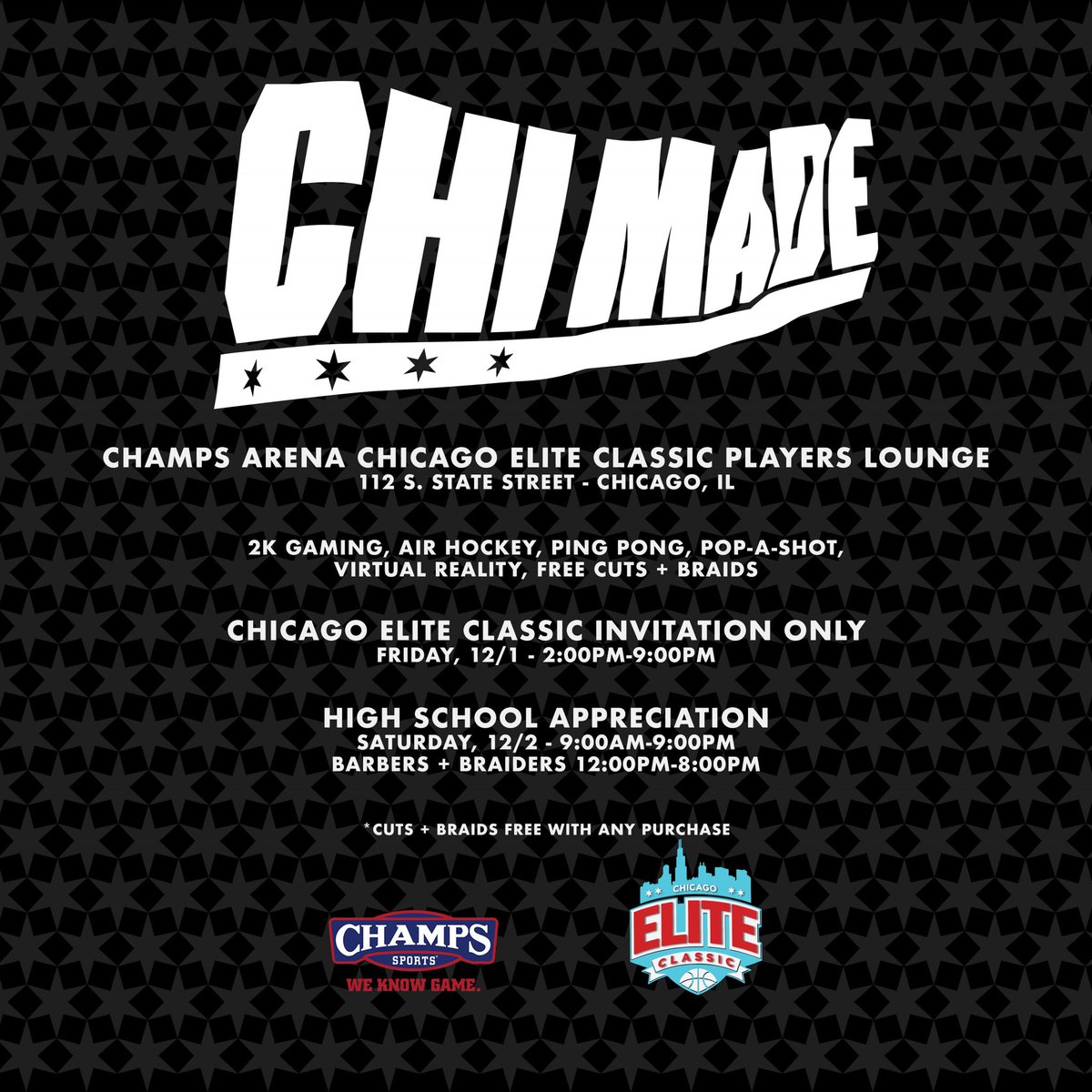 ChiEliteClassic's tweet photo. @ChiEliteClassic x @champssports #WeKnowGame #ChiMade #ChicagoEliteClassic https://t.co/fLPT6T6xYf