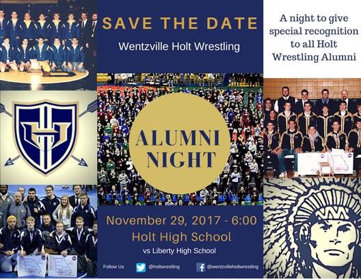 This Wednesday is <a href="/HoltWrestling/">Holt Wrestling</a> season opener and our alumni night! All alumni are welcome to come for special recognition! Come support our Indian wrestling program. 9/JV 6 Varsity to follow