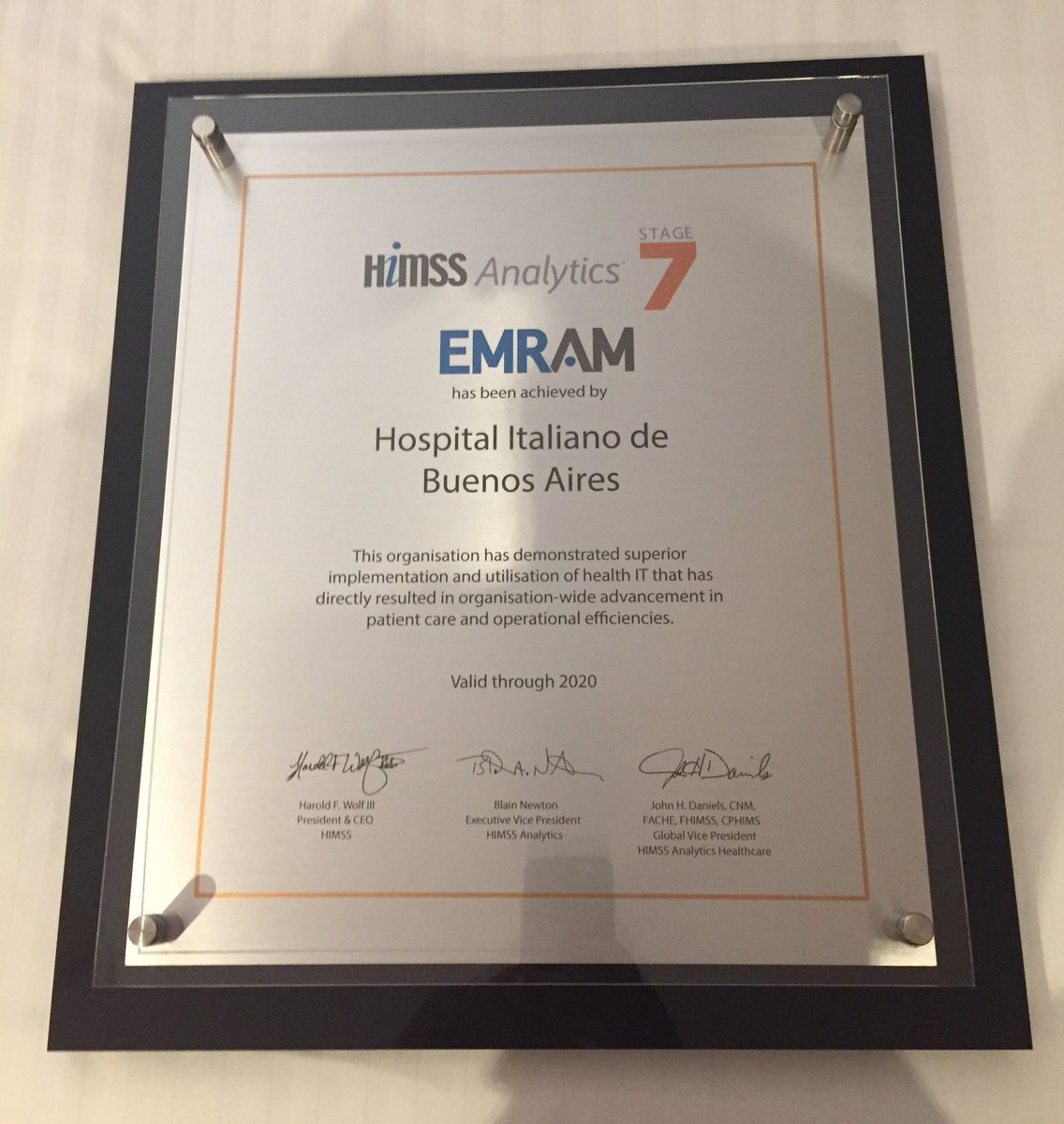 charly_otero's tweet photo. Un logro de todo el equipo de #infomedHIBA #HIMSSColombia #HIMSS #EMRAM7 El HIBA es oficialmente el primer hospital 100% informatizado de Argentina! https://t.co/YgzwIKFNzY
