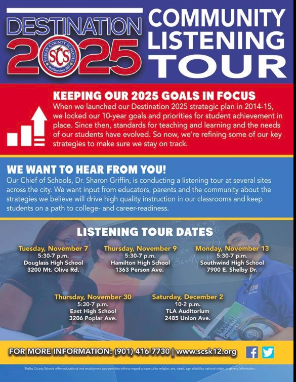 oms901hawks's tweet photo. Our Chief of Schools, Dr. Sharon Griffin, has been visiting communities across the county over the past several weeks to help families and community members learn about her vision for reaching our Destination 2025 goals. https://t.co/DancXsY7ze
