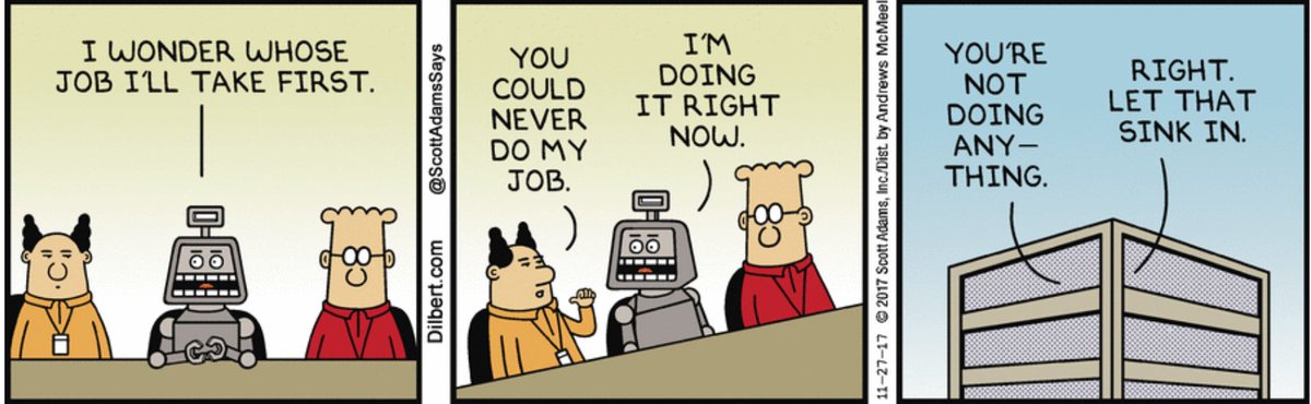 integrio1's tweet photo. #Robot Can Take Boss's Job?
#AI #workhumour #QuestionOfTheDay 
Via @Dilbert_Daily https://t.co/lJKltP6nJV
