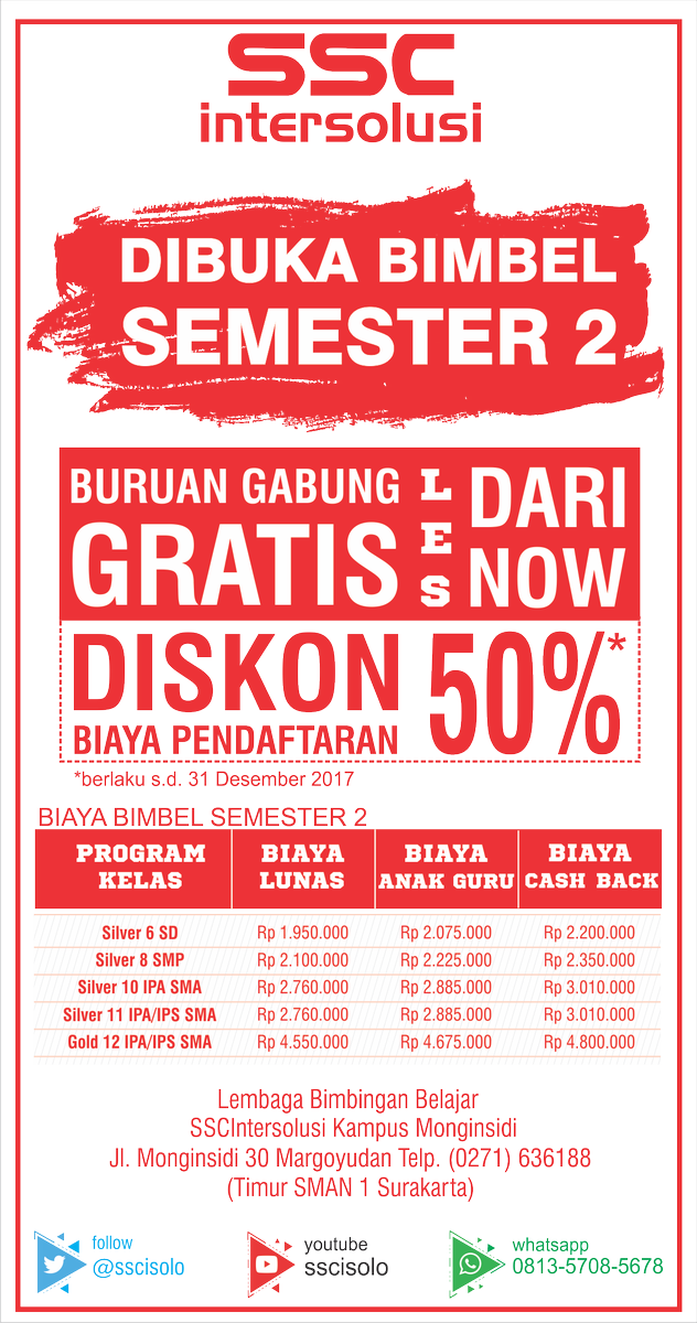 sscisolo's tweet photo. Sudah launching ya untuk harga semester 2, yuk ah yang pengen persiapan buat Semester 2 nya https://t.co/BTSN3pVq0c