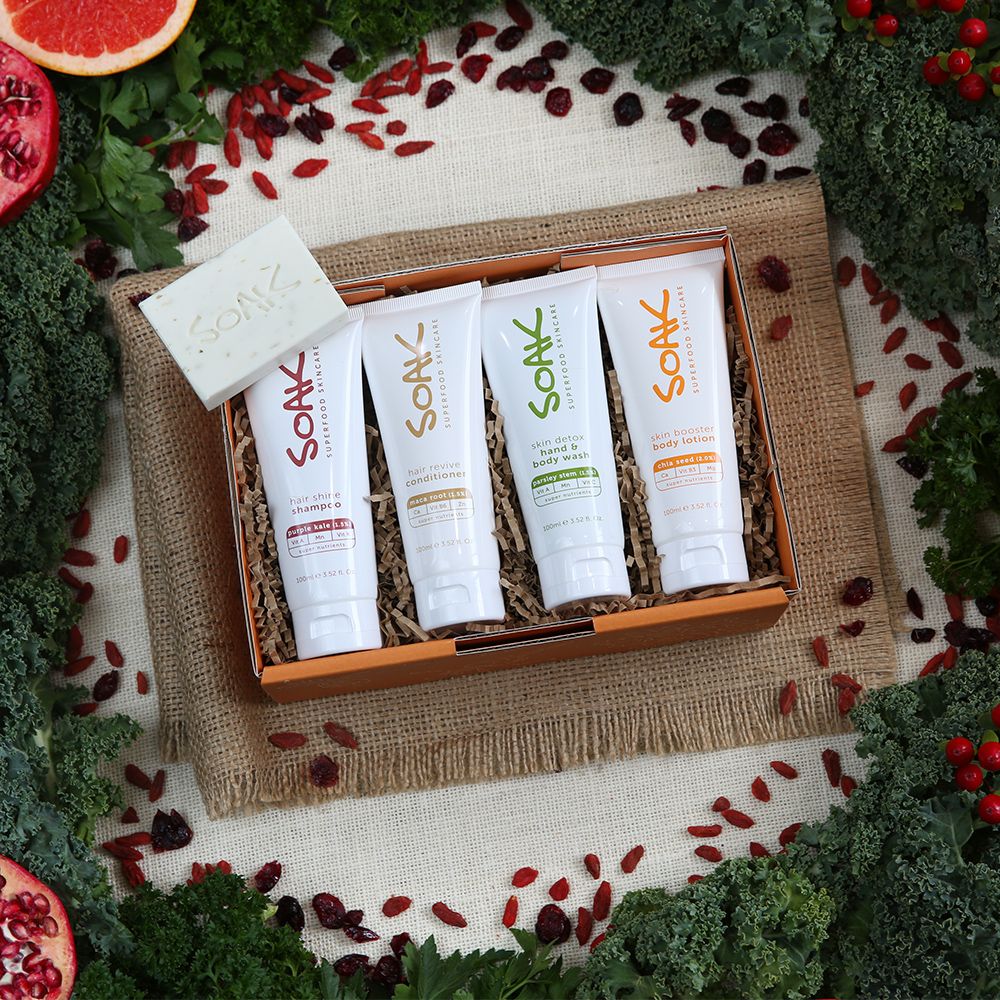 SoakSkin's tweet photo. Give the gift of Superfoods this season! Shop your fave SOAK Gift Packs complete with box, twine and seasonal gift tag, perfect for all your Xmas gift giving #soakskin #superfoods https://t.co/PSfOtqCm8y