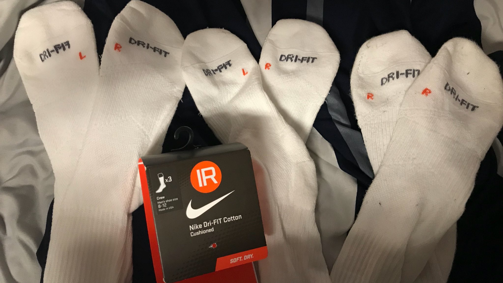 nike left right dri fit socks