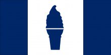 Blue & white flag of a creemee