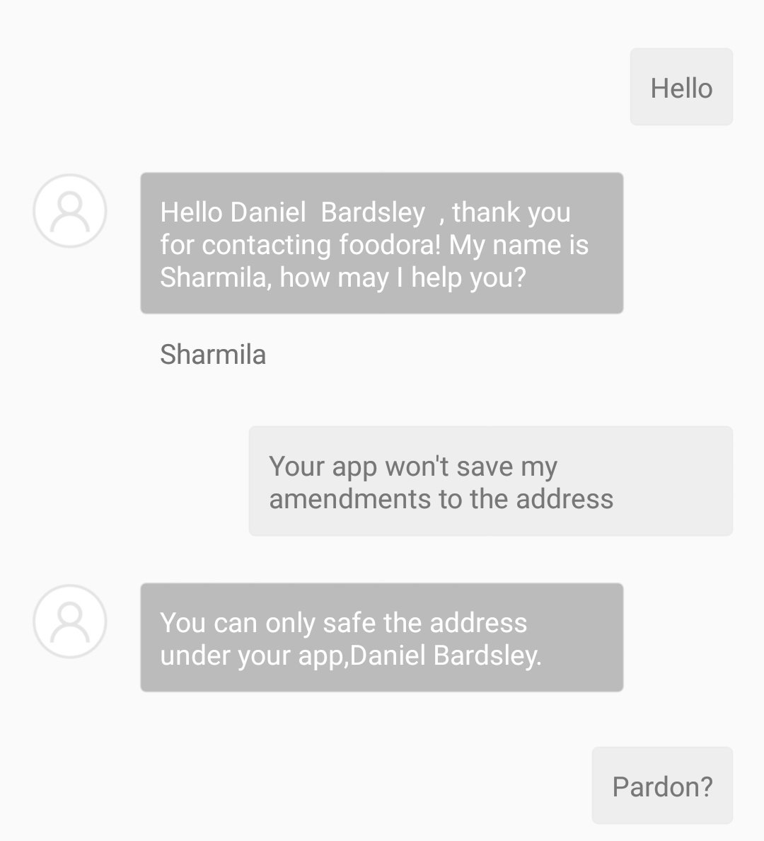dzennon's tweet photo. Chatting to @au_foodora about their shitty app whilst I was hungry was never going to go well when the person I'm chatting to doesn't speak English
#Paggro #PassAgg https://t.co/LihK1IX5Hp