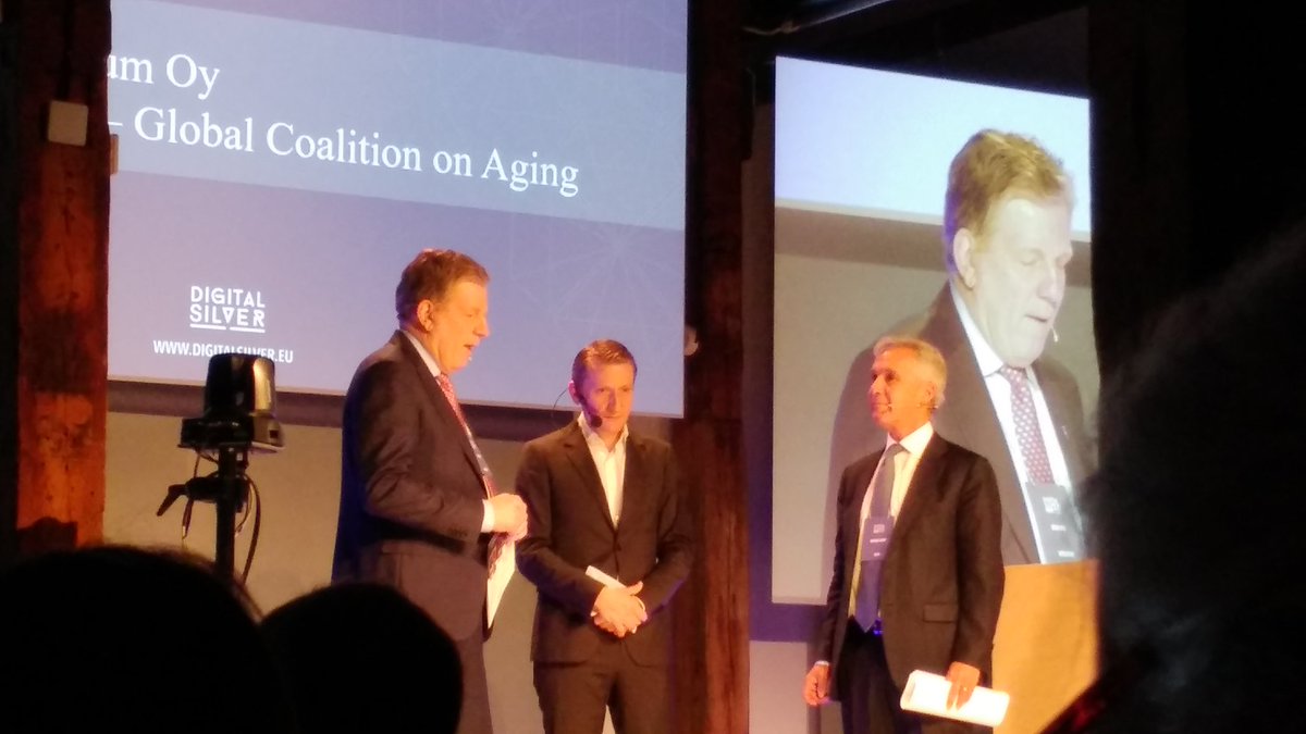 Esko Aho "We have to create an ecosystem to create digital solutions for seniors. This is a unique event in the world." #Finland  #ds17 <a href="/DigitalSilver17/">Digital Silver 2017</a>
