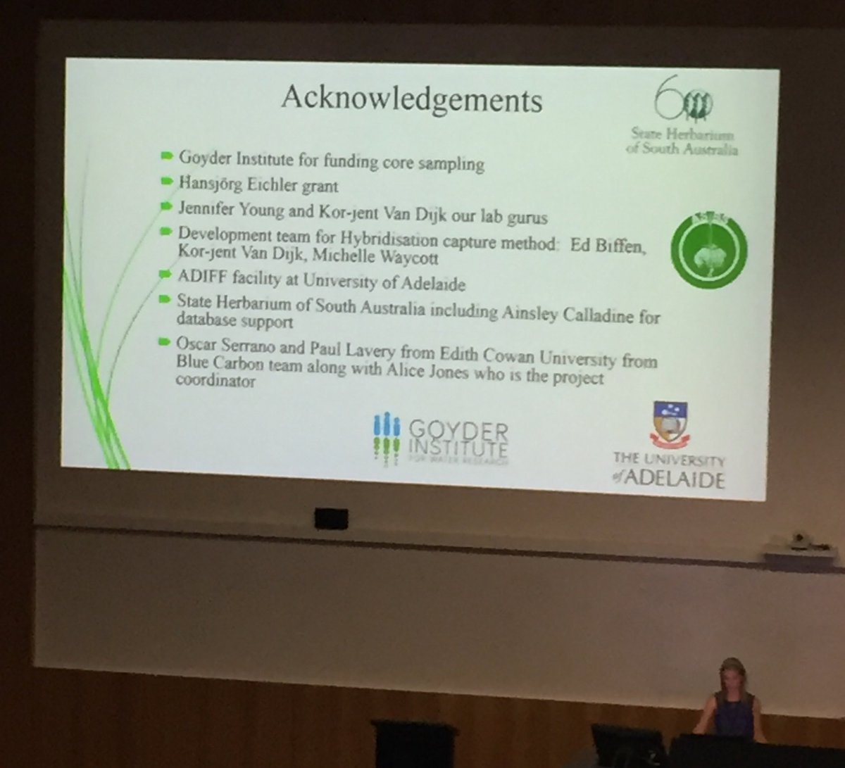 Alice_R_Jones's tweet photo. Fantastic talk by #CoastalCarbon    PhD student Nicole Foster, who is using eDNA and ancient DNA methods to detect change in #coastal #vegetated ecosystems through time #mangrove #seagrass #saltmarsh https://t.co/MtJJMR5t1V