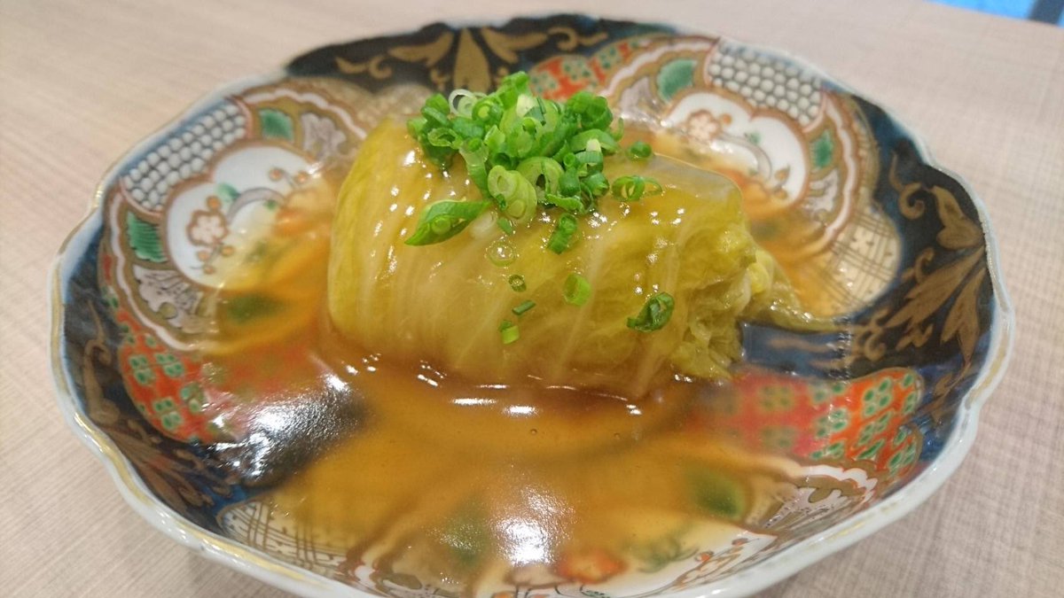 箸処 くのいち あんかけ白菜ロール です 鶏のひき肉でヘルシーにしております ごぼうと油揚げの炊き込みご飯 と一緒にどうぞ 和食ランチ 大阪ランチ 心斎橋ランチ 堺筋本町ランチ