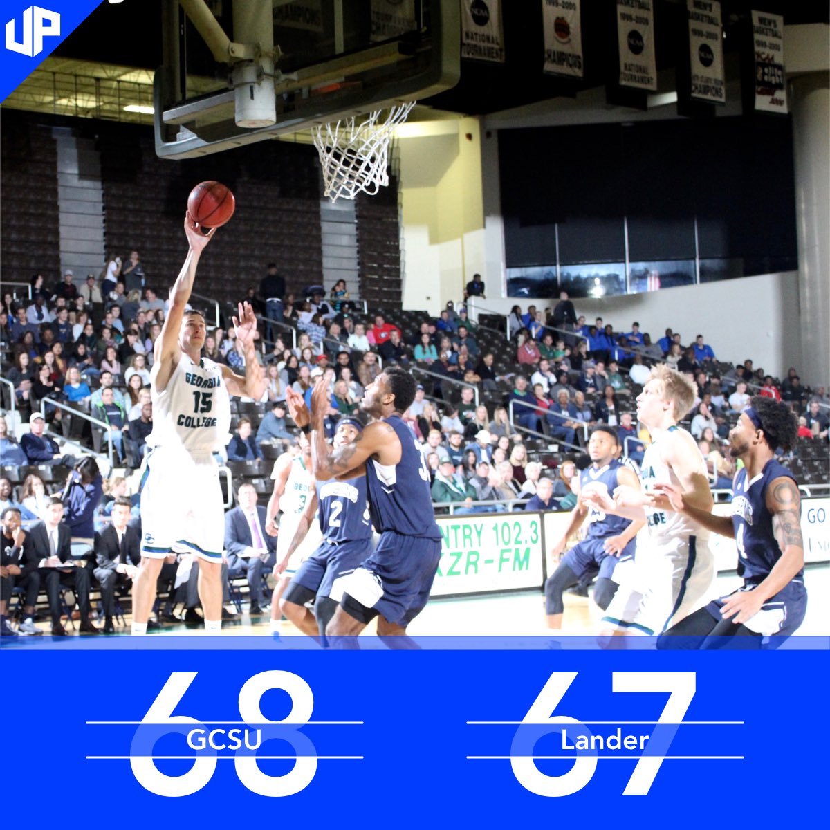 Bobcats win a thriller at Lander! Chaplin Rierson led the way with 15 points and 6 rebounds. #BobcatsOnTop