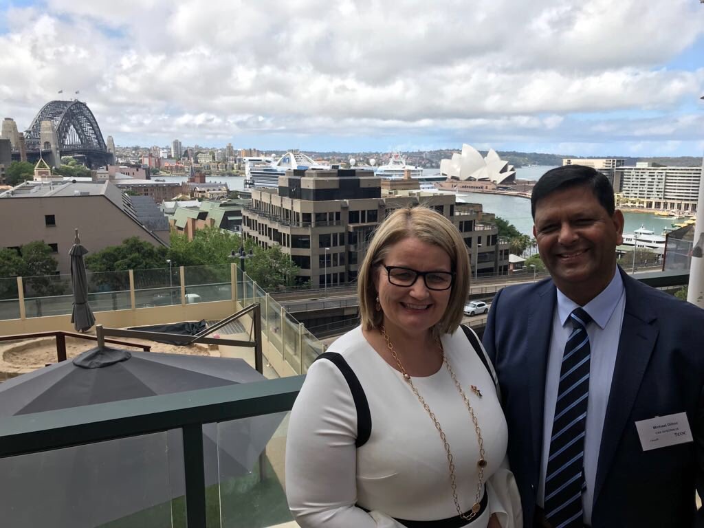 Mairead_Lavery's tweet photo. Thanks to @CAE_Inc for joining us in our new Sydney representation @hvgagnon #EDCinOz @ExportDevCanada https://t.co/2YOytdbAeA