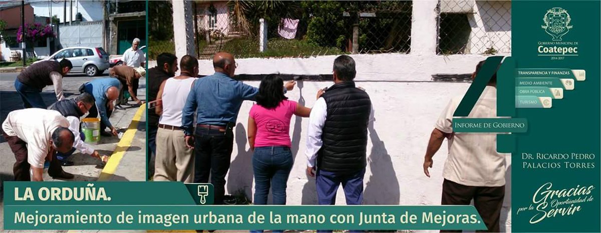Coatepec_Gob's tweet photo. En La Orduña trabajamos en coordinación con la Junta de Mejoras para mejorar la imagen urbana de esta representativa localidad coatepecana.

#4InformeCoatepec ¡Gracias por la oportunidad de servir! https://t.co/Rd9u5oF4oH