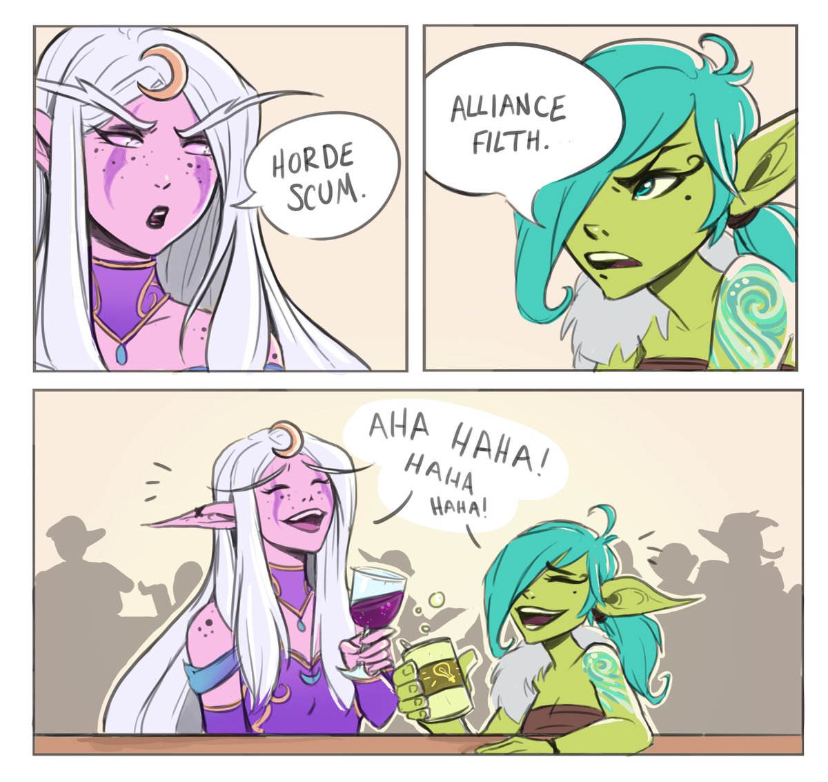 Faebelina's tweet photo. My girls aren't buying this whole "faction war" thing XD https://t.co/JgCXoKe3m0