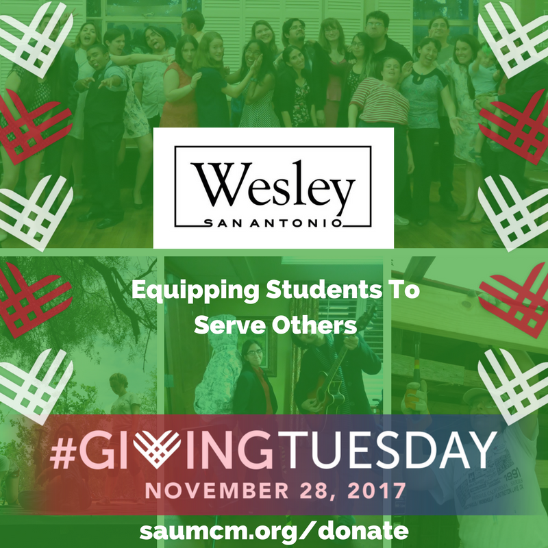 wfsanantonio's tweet photo. #GivingTuesday starts @ Midnight. Show your support by making a donation to the SanAntonioUnitedMethodistCampusMinistry @ https://t.co/fngQhqtcCs Help students encounter God &amp; become disciples of Jesus Christ through mission trips, community outreach, and more. #wesleysanantonio https://t.co/uonLoZrO53