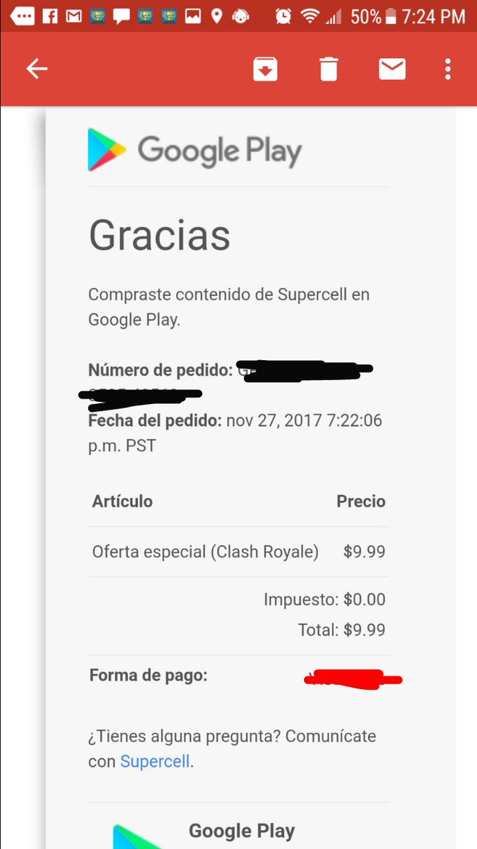 1042Lopez's tweet photo. Cómo carajos vuelven a hacer lo mismo,ya me lo habían echo con las ofertas anteriores y solo saben decir que comunique con Google o con el banco, se congela la tienda y no me dan nada no me solucionan nada y el problema es del juego @ClashRoyale @KojisanYT @KmanuS88 @JLLatinoYT https://t.co/iUTfYnBQNO