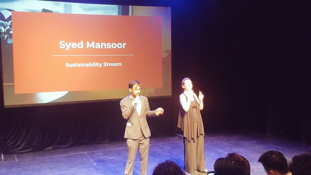 fya_org's tweet photo. Syed Mansoor is first up for the #Sustainability Stream at #YSP2017 pitching Water Democracy! https://t.co/qlkF2gmmds