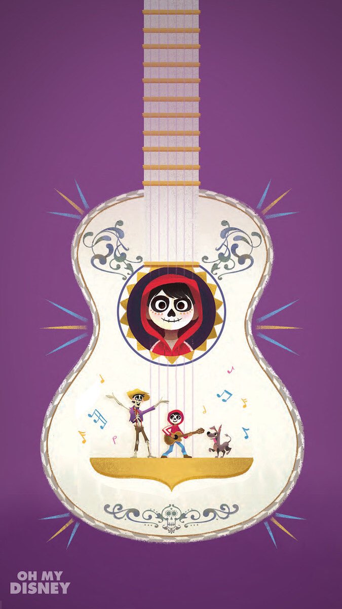 Disney Around Ohmydisneyにて リメンバー ミーの待ち受け用アートワークが公開されています ギターのやつ可愛い T Co Dlvtgs8mvf T Co 2yq0uzgsrf Twitter