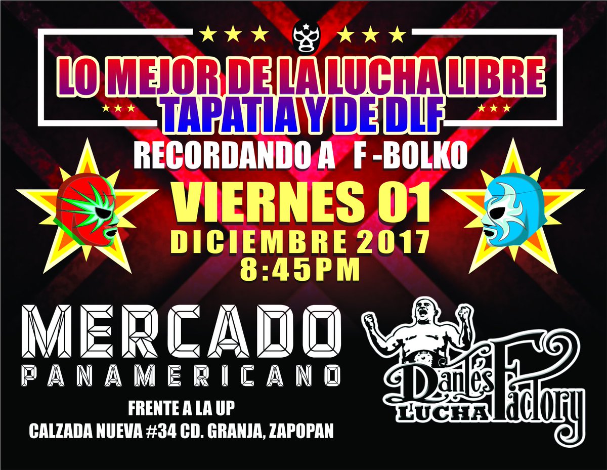 Apolodantes's tweet photo. Esta semana iniciamos en #MercadoPanamericano @DantesLucha @ElSantoTuitero @SofioElShikito #LuchaLibre https://t.co/2qiFO0FTxF