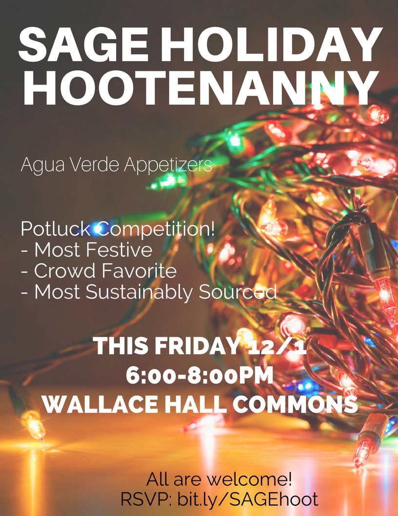 cassiemaylor's tweet photo. Looking for a way to connect with some cool cats after attending the capstone symposium? 
#PoECap is happening this Wednesday 11/29, and the @SAGE_UW Holiday Hootenanny is 12/1 from 6-8! Join us in the Wallace Commons
https://t.co/5ySYYDmjLk 
#ENVIR490 #ENVIR492 https://t.co/bBgqyXewe8