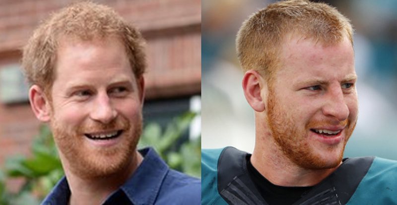 atom_smashed8's tweet photo. Man Carson Wentz is so slick, this dude the runs the NFL in-season and is the Prince of England during the off-season lmao cheerio mate go birds https://t.co/XabBJM6dzx