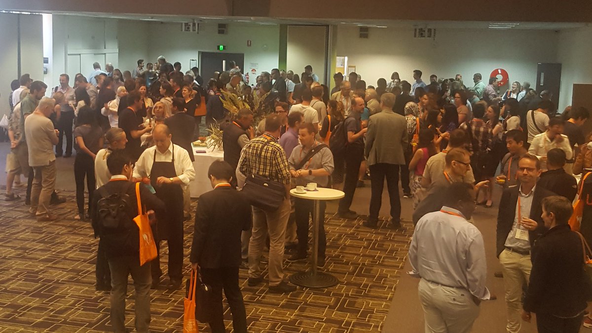CommMitch's tweet photo. Great turnout for the start of #CVBoz - our attendees are really getting a taste of Australia thanks to ANZAC bikkies and wattle flowers as #CVB comes down under for the first time 🇦🇺 https://t.co/L2gTsMnVcq