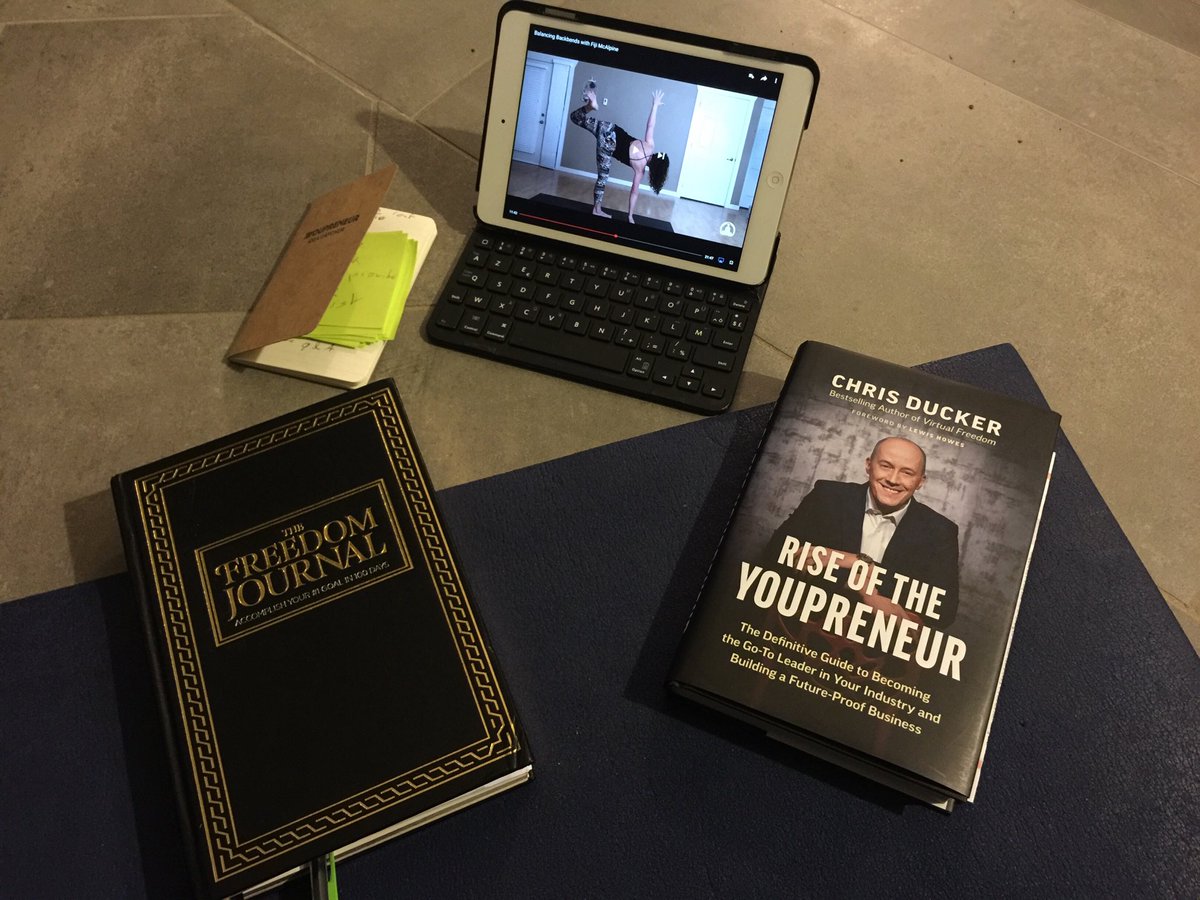 AmauryKHELIFI's tweet photo. Just came across this quote “We fist make our habits, then our habits make us.” In the #freedomjournal  by @johnleedumas . Indeed, here is my @miraclemorning right after the #youpreneursummit @chrisducker @halelrod https://t.co/Q2rrFVC7PR