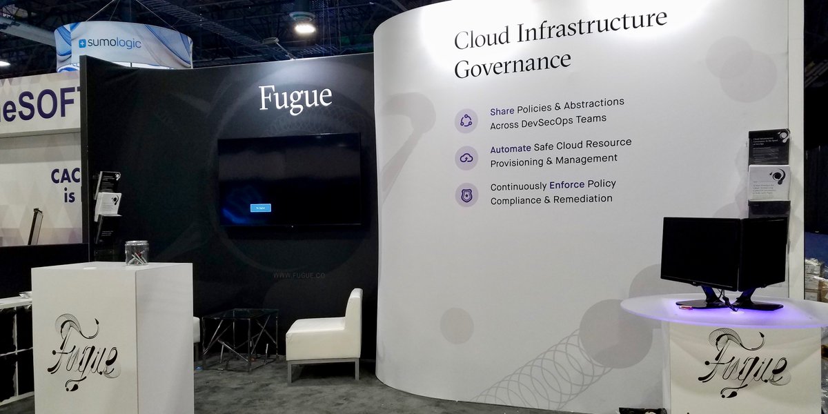 Booth #1600 at #reinvent is set and we want to show you how to get enterprise #cloud right. Take home a Fugue t-shirt between 11-3 and 5-7pm on Tuesday. Plus, register for our daily #NintendoSwitch giveaways. #swag