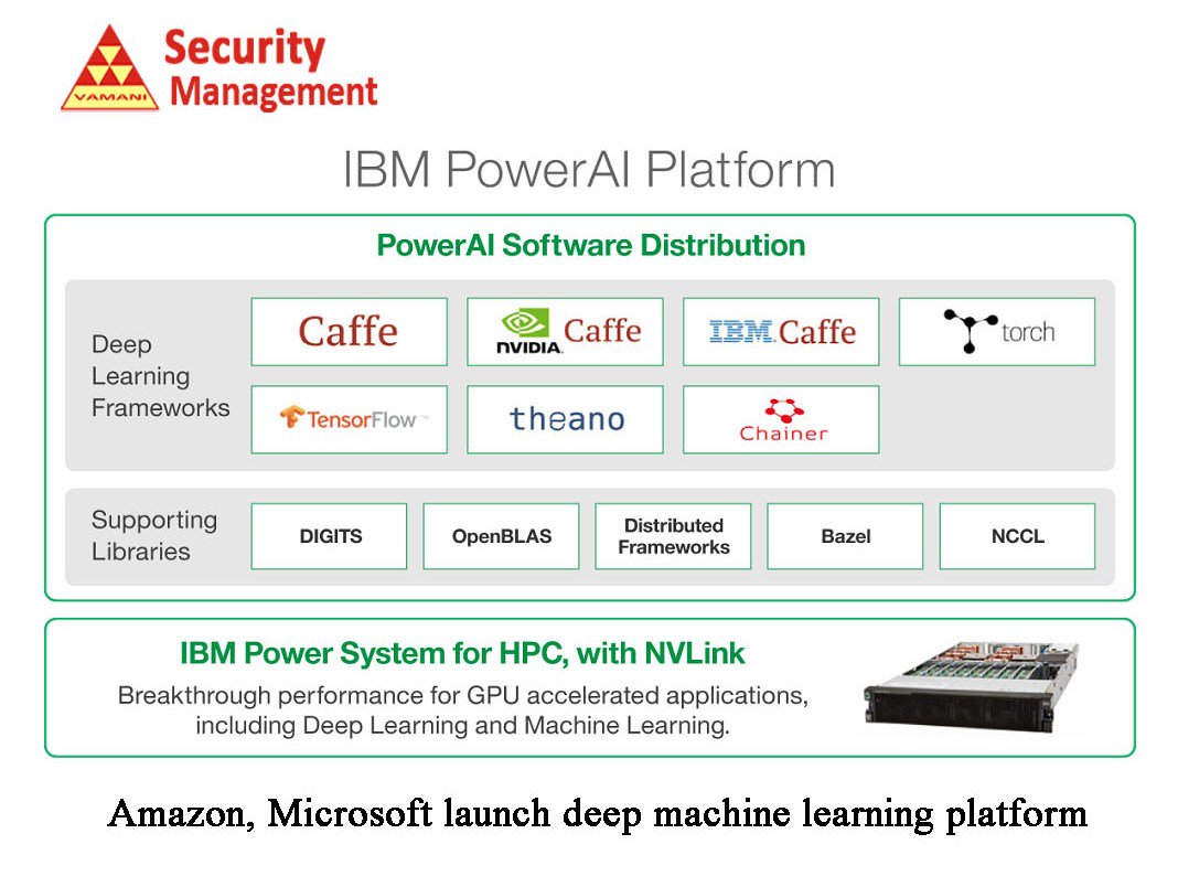 VamaniAlarm's tweet photo. #Amazon, #Microsoft launch #deep_machine_learning_platform.
Amazon Web Services (AWS) and Microsoft have teamed up to launch an open-source and deep learning interface 'Gluon' that will help developers to deploy machine learning models across several platforms.
#AlarmMonitoring https://t.co/BG6z0hqHBc