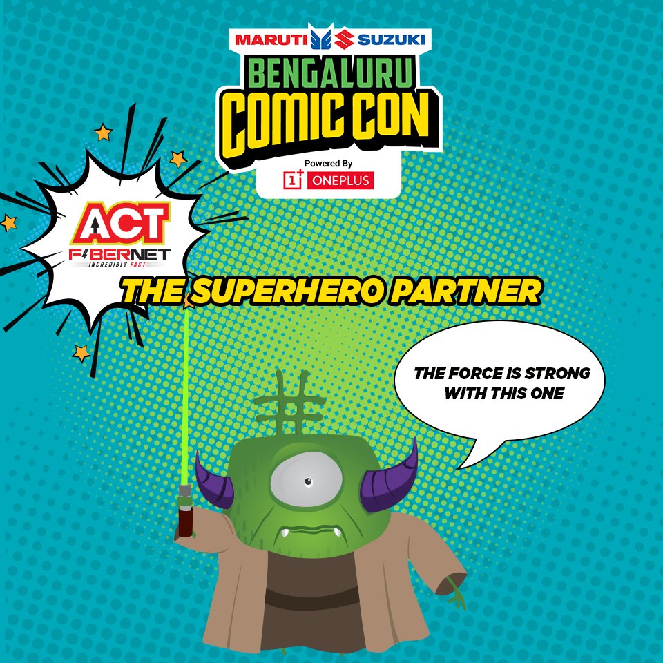 ACTFibernet's tweet photo. We and #CaptainHashtag are going to be at the #Bengaluru Comic Con on 2nd and 3rd December. โก๏ธ
Book your passes here: https://t.co/Ldtef4pTwQ
#3DaysToGo https://t.co/wmIETAgHRX