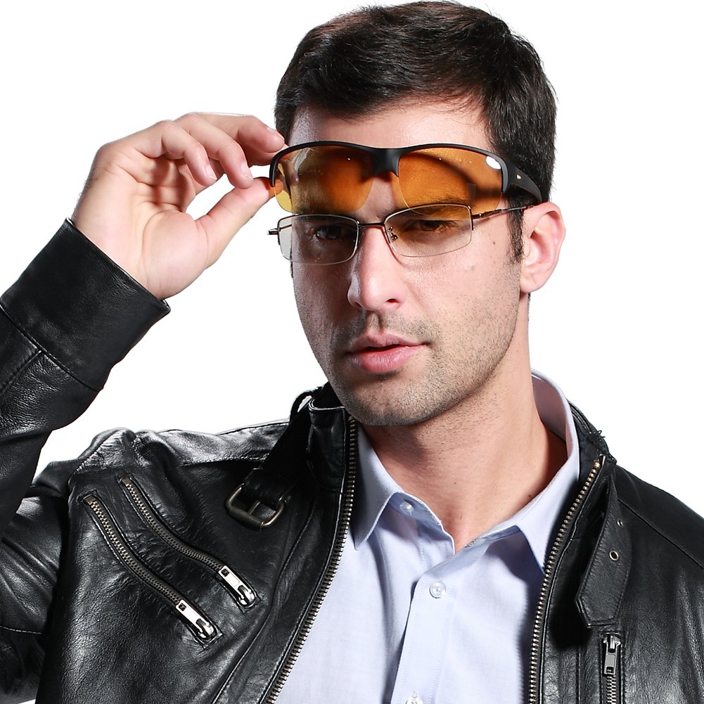 Duco Night Vision Glasses Polarized Wrap Around Prescription Eyewear 