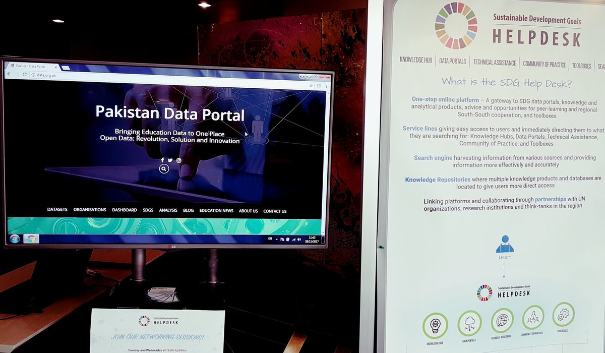 junaideconomist's tweet photo. Presenting @pkdata on #SDGs week. Access to open data is a key element to achieve sdgs. @SDPIPakistan @Abidsuleri @iachatha @S_Maryam8 @asifsaeedmemon https://t.co/3YtfSS262o