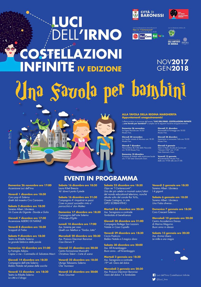 Luci_Irno's tweet photo. Venerdì 1 dicembre si parte con gli spettacoli #LuciIrno #CostellazioniInfinite #natale2017. Fischio di inizio @coropopsalerno ore 18,30 tensostruttura #musicalive https://t.co/3Da6UXBvjs