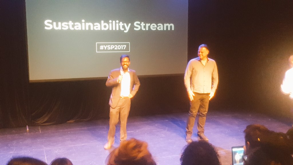 fya_org's tweet photo. Well done to Syed Mansoor with Water Democracy on winning the #YSP2017 Sustainability Stream Pitch-Up!! https://t.co/7n2kx3iWDX
