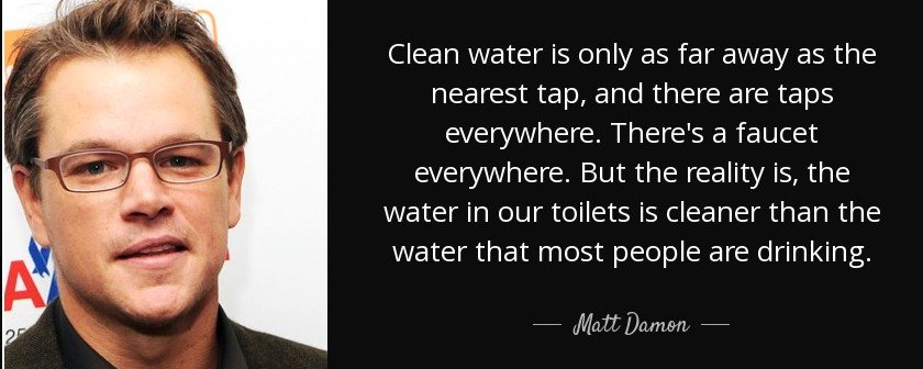 Clean water is only as far as away as the nearest tap