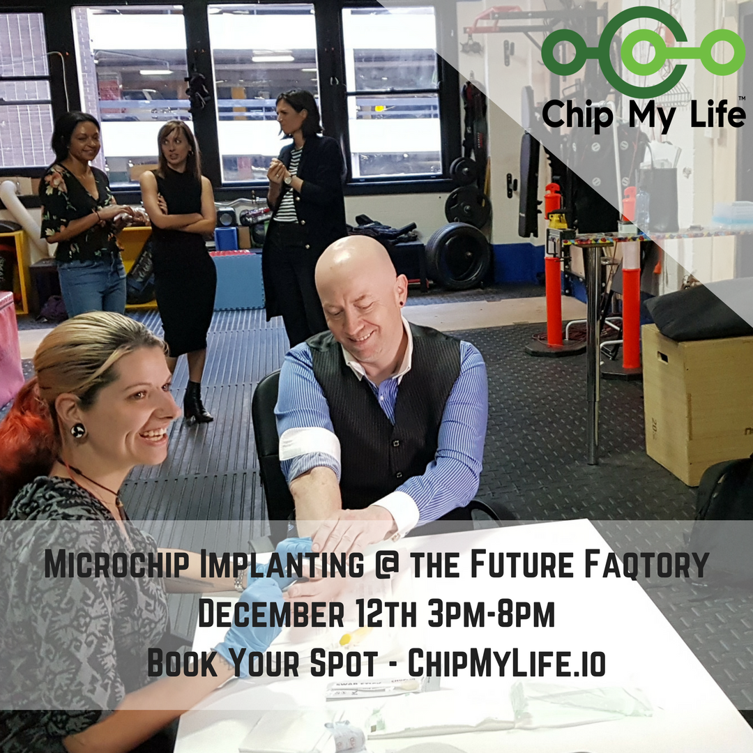 chipmylife's tweet photo. Let's Get Pierced, FutureFaqtory &amp; Chip My Life are hosting their next Chipping Party 12th December. Book here - https://t.co/aPbJvj7Cy7 #NFC #RFID https://t.co/lLk7kfrsXH