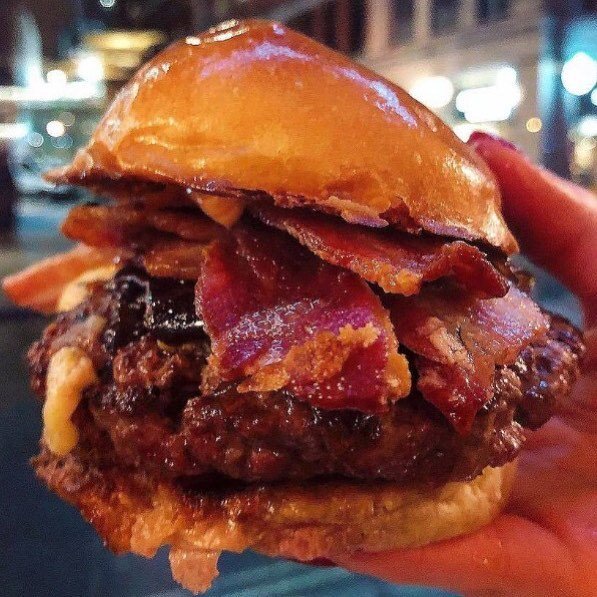 BRGRCOUK's tweet photo. @Londonfoodbabes have captured the Bacon Blue Brgr in all of it's glory! Bet this has changed your mind on what you want for lunch... #BRGRCO #BRGRSOHO #BRGRPRN https://t.co/YXpkXmDX7Y