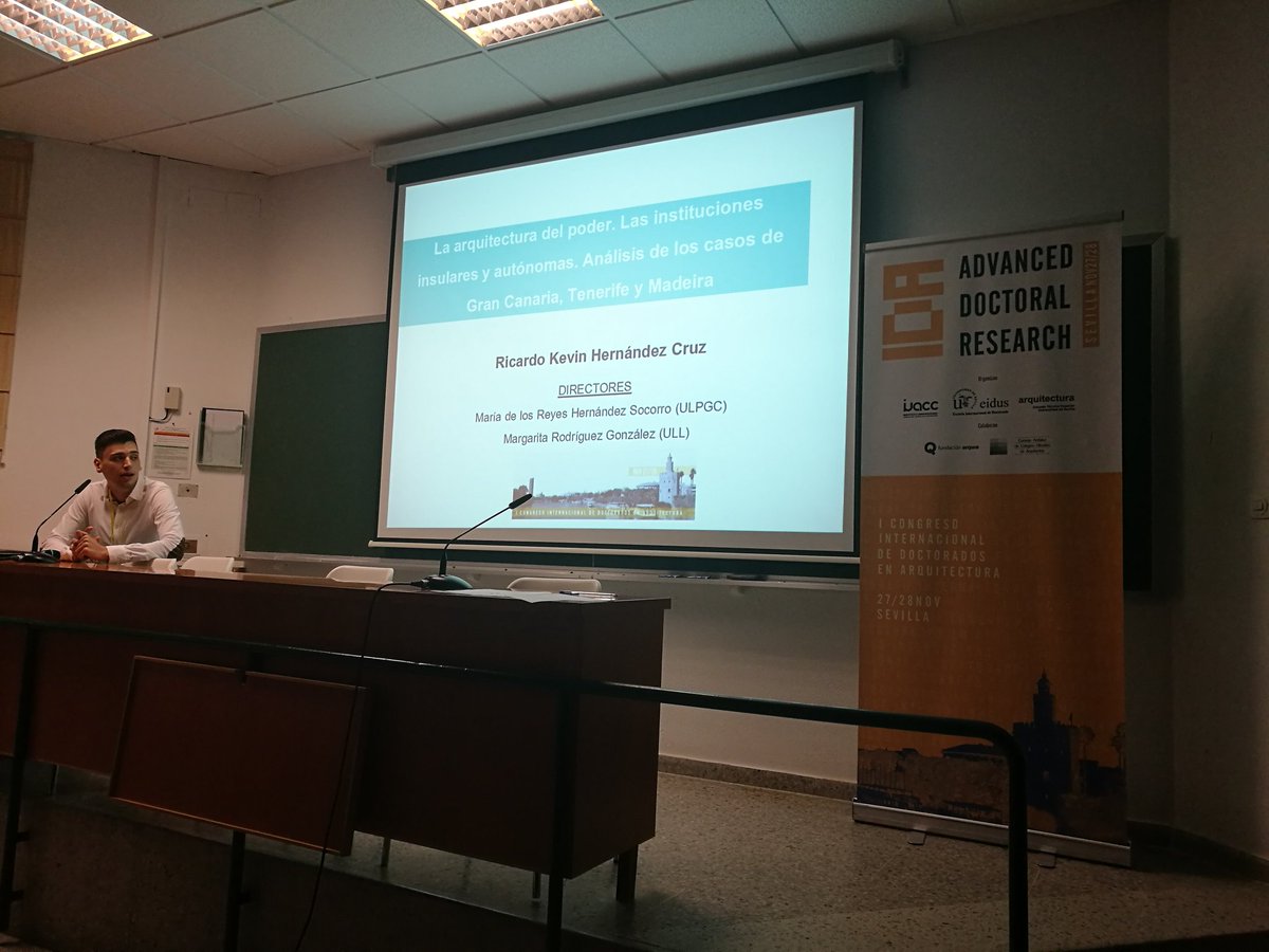 IdaSevilla's tweet photo. "Las Instituciones Insulares y Organismos Autónomos. Análisis de los Casos: Gran Canaria, Tenerife y Madeira" Hernández, R.K. @ULPGC #IDASevilla #LT3  #arquitectura #investigación #Doctorado #IUACC https://t.co/AmRCOKDLTw