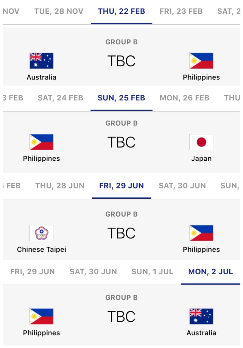 magoomarjon's tweet photo. Gilas Pilipinas’ next assignments in the home &amp; away qualifiers:

Feb 22 @ Australia
Feb 25 vs Japan
June 29 @ Chinese Taipei
July 2 vs Australia

🇵🇭🏀🇵🇭🏀🇵🇭🏀🇵🇭🏀🇵🇭🏀🇵🇭 https://t.co/hzDLYXQpEG