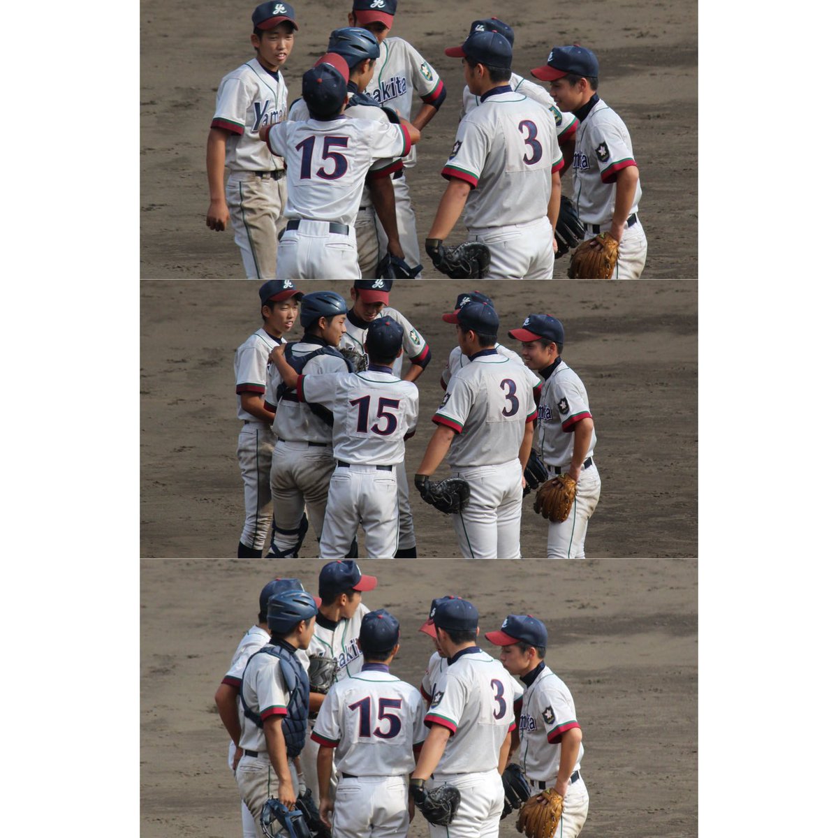 wonsummer2015's tweet photo. 伝令を通せんぼするスタイル。

#高校野球
#山北
#大和西 https://t.co/KOgv0UX6pi