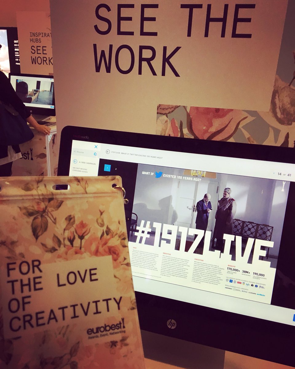 KarnovichValua's tweet photo. So far @eurobest talks really stand to #fortheloveofcreativity motto #eurobestLDN https://t.co/gfE7PALA3I