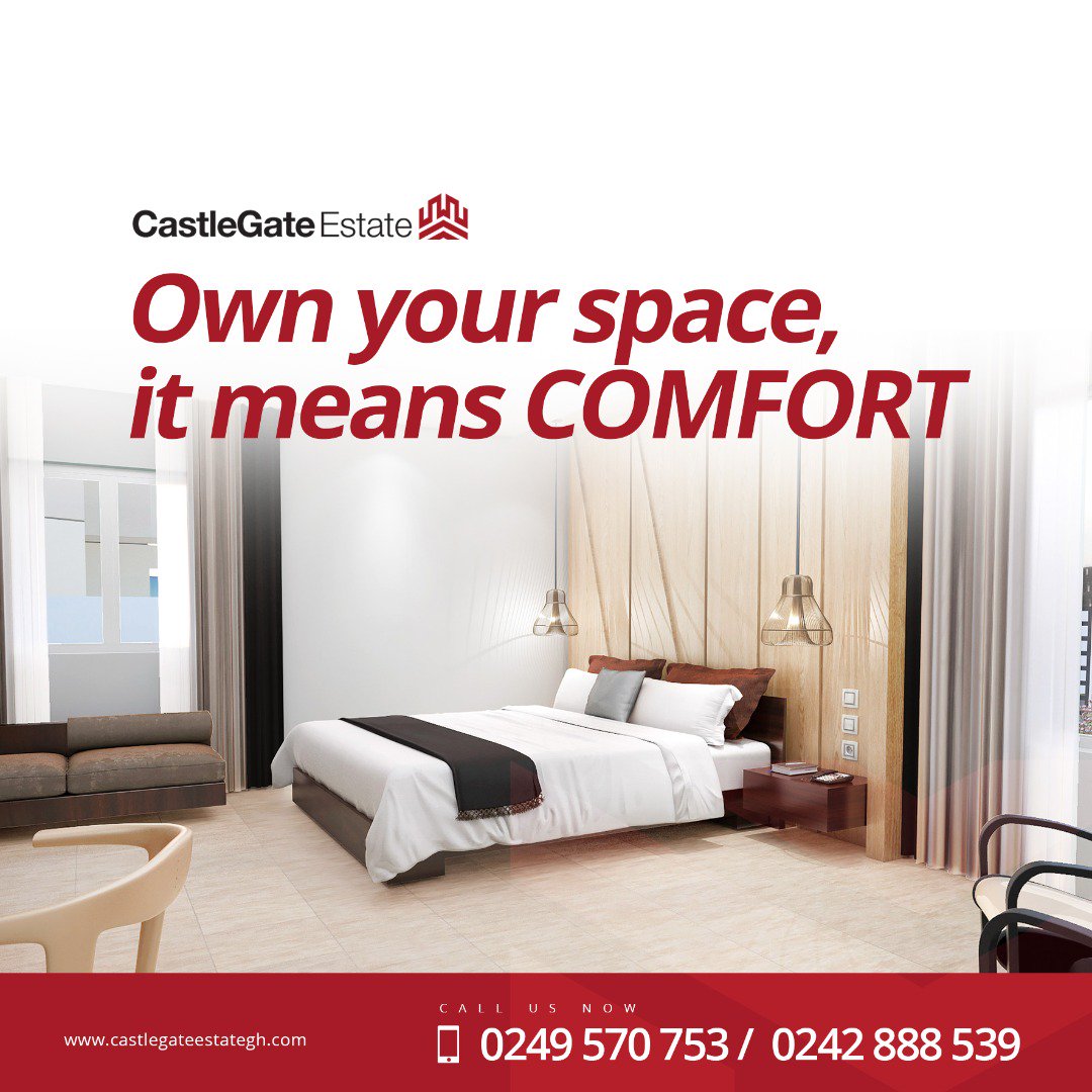 castlegategh's tweet photo. There is more comfort in owning your home than living in another's https://t.co/VZIYsRfH63