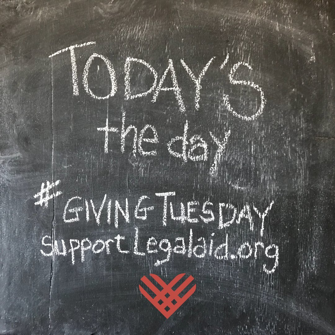 Today is #GivingTuesday. Please join in this global day of giving and SupportLegalAid.org Our non-profit mission provides civil legal services for elderly, abused and low-income persons in 26 counties in our region. We need your help.