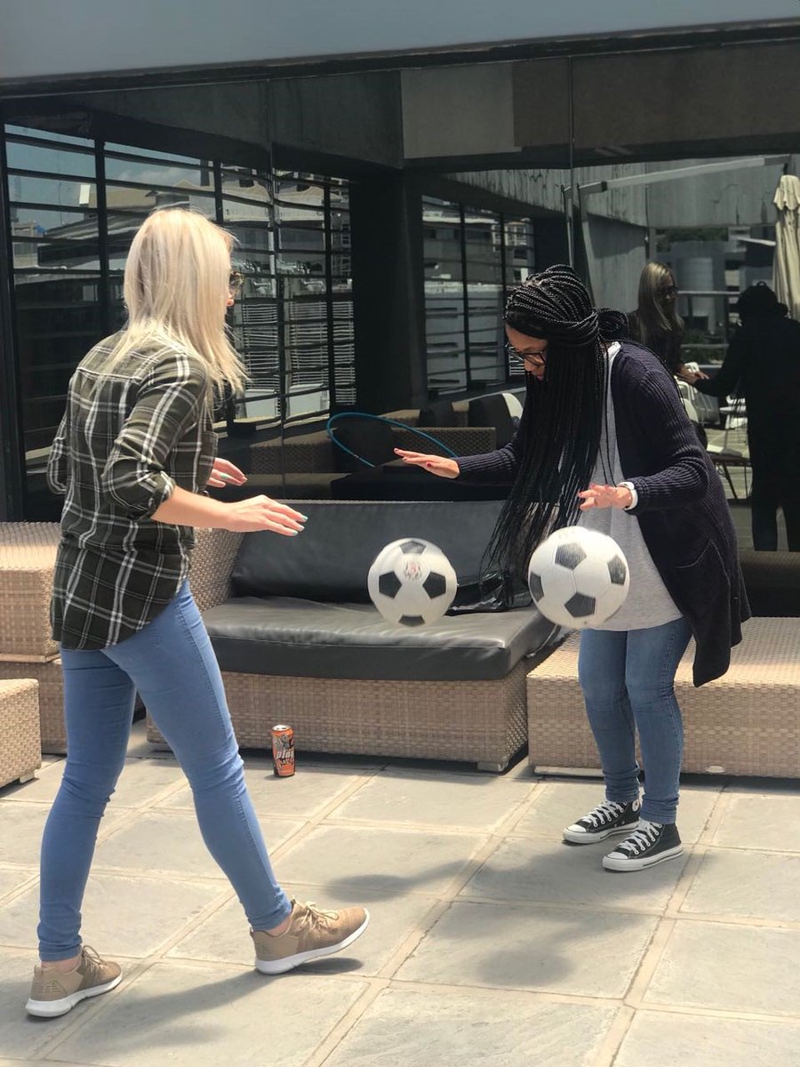 PUMalls's tweet photo. Our team are at it again, this time we’re hosting our agency immersion @PHDsouthafrica spreading energy and motivation to the team to help get them through the last mile of 2017. Check out the team in action challenging each other for spot prizes, random draws and give-aways. https://t.co/iBJyw8jdEX