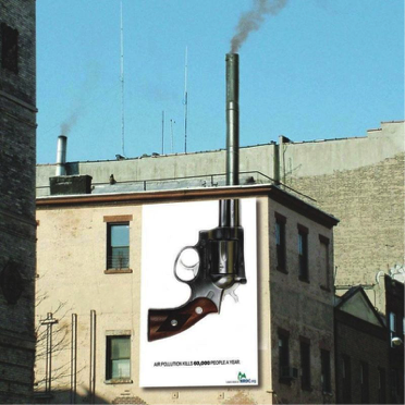 Esterniamo's tweet photo. A volte un cartellone pubblicitario è il modo più semplice per spiegare qualcosa. Ad esempio che l’inquinamento dell’aria uccide 60000 persone al giorno 💀 #pubblicità #grafica #innovazione https://t.co/gmC4vHkWN3
